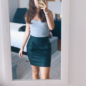 French Connection Genuine Leather Mini Skirt